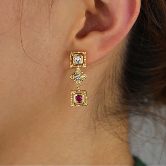 18k Gold Vermeil Earrings - Picture 3 of 8